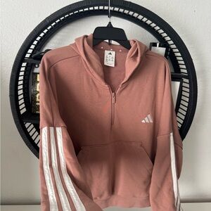 Adidas Rose Hoodie with Subtle White Accents